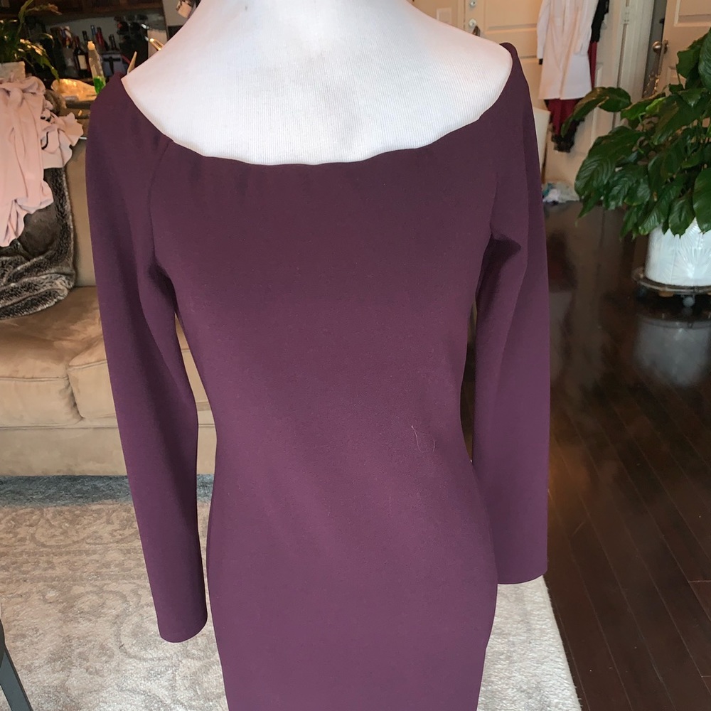 Eliza J Eggplant Off the Shoulder Dress Size 6